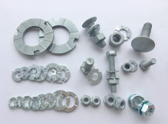 JET loosen-proof fasteners — washers, bolts and nuts